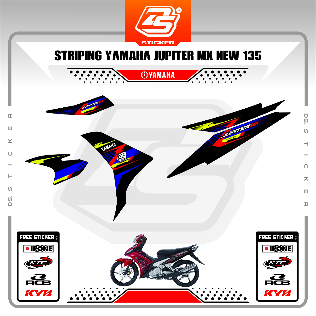 Striping Jupiter Mx 135 Stiker Jupiter mx 5 Speed Decal Sticker Jupiter Mx New 135 DS005 DS STIKER