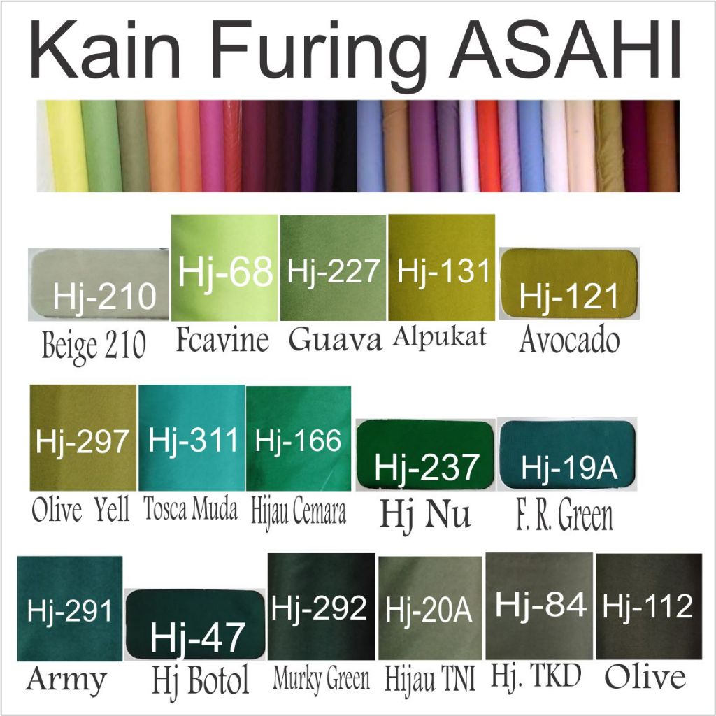 Kain Furing Asahi Hijau meteran