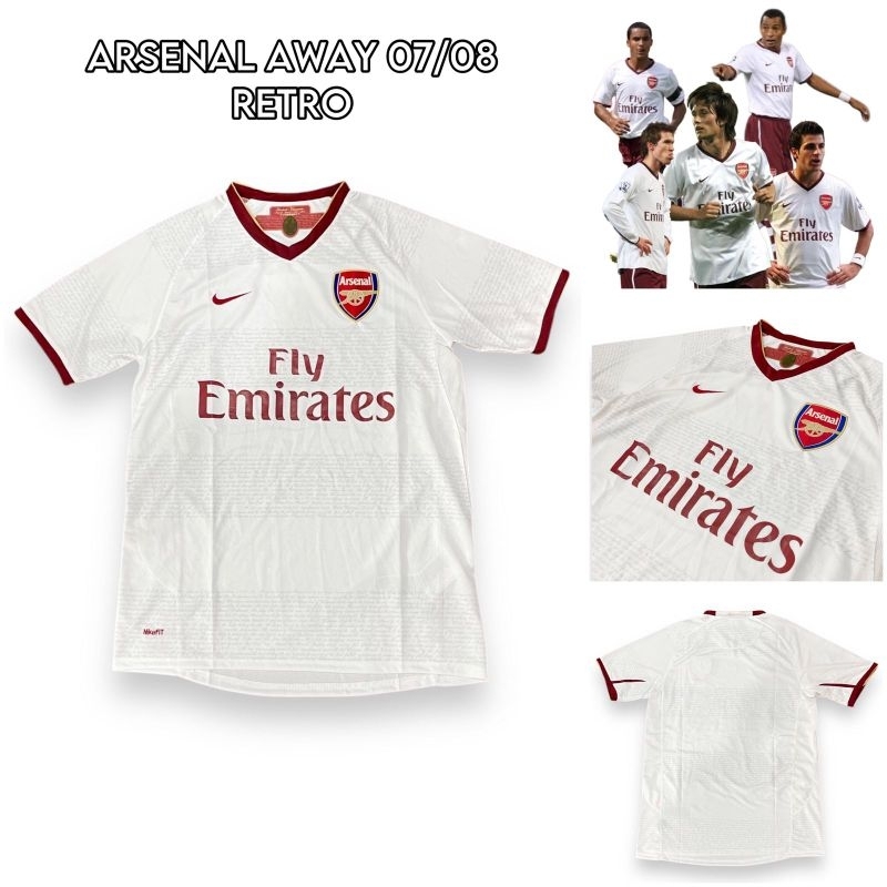 RETRO JERSEY BOLA ARSENAL AWAY 2007 2007 07/08 GRADE ORI IMPORT