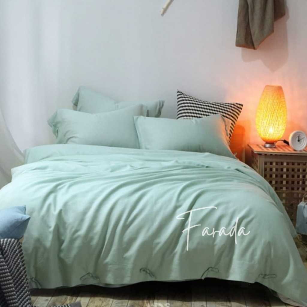 BEDCOVER SET SPREI MINT FULL // BEDCOVER SET POLOS AESTHETIC
