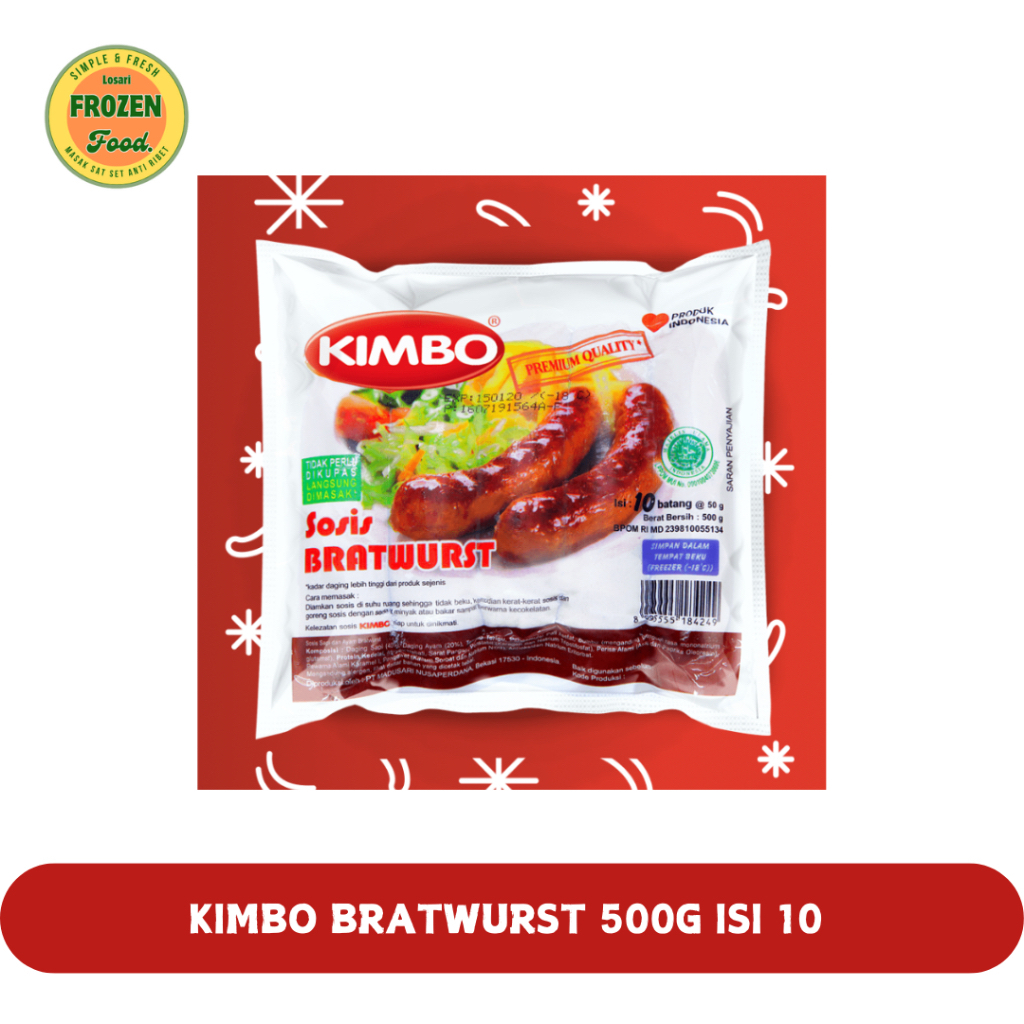

(LFF) KIMBO BRATWURST 500G ISI 10