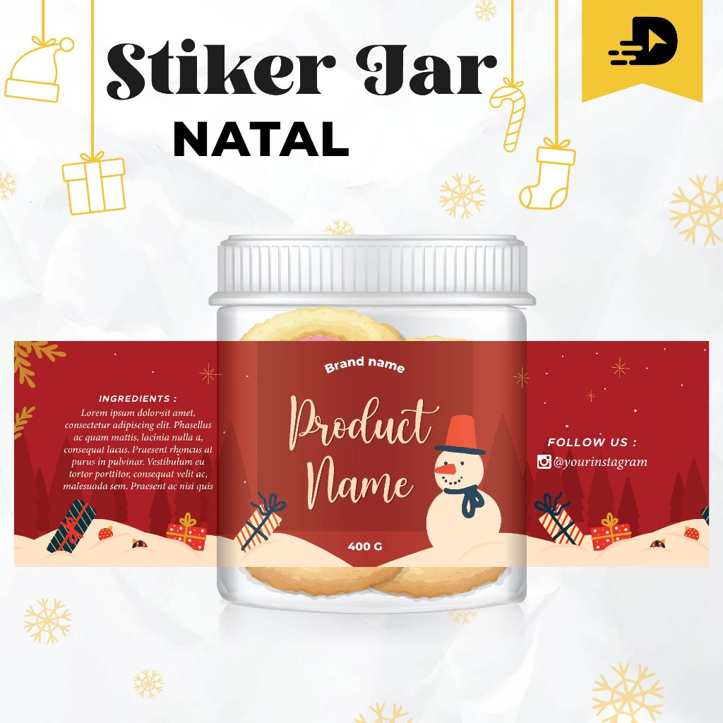 

Dadicepet Stiker Kemasan Jar Natal