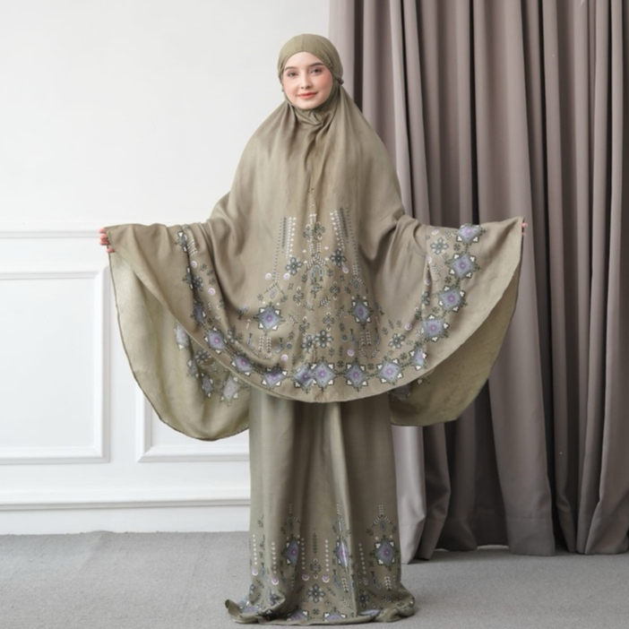 grosir_solo || MUKENA RAYON BALI DEWASA TRAVELING / MUKENA RAYON MOTIF KIYARA BUNGA PREMIUM