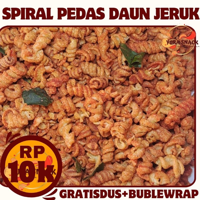 

Makaroni Spiral Pedas Daun Jeruk 250gr / Camilan Pedas Daun Jeruk