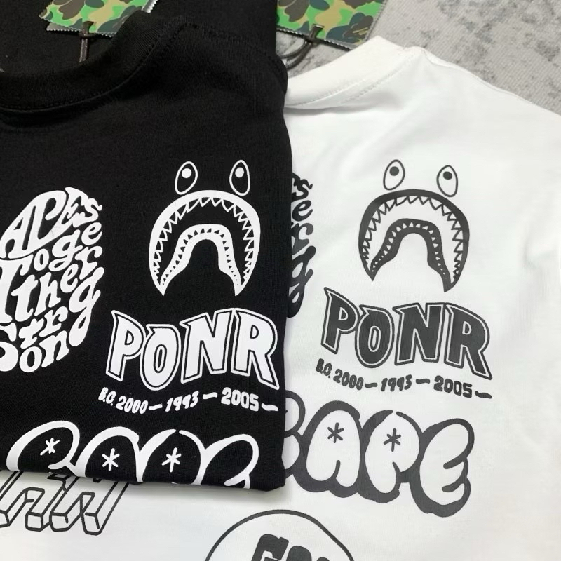 KAOS PUTIH BAPE Bicolor BAPE Graffiti Tee FULLTAG BISA COD