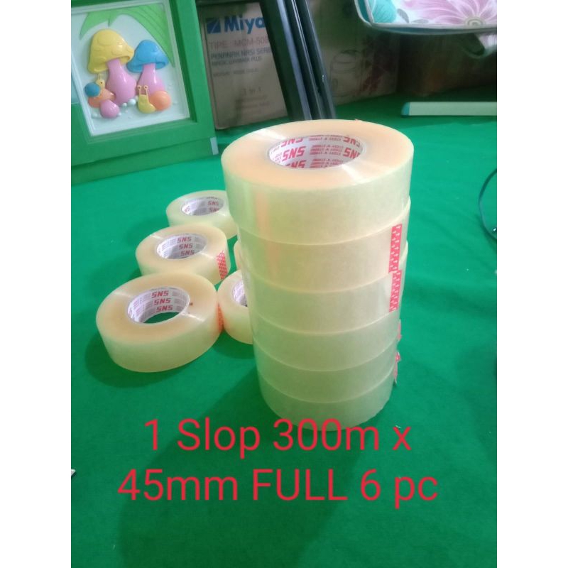 

Lakban bening 1 Slop 300m x 45mm Full SNS Sticky N Strong