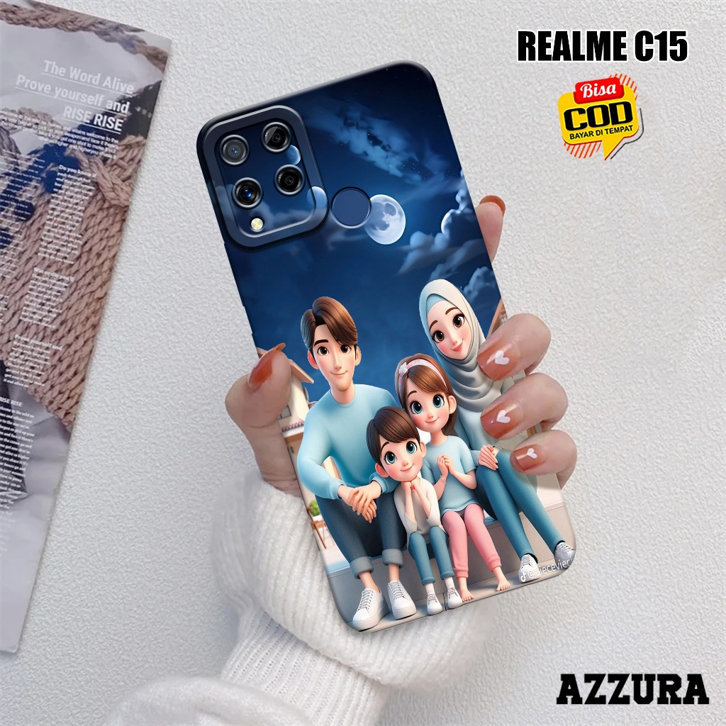 AZZURA - Case Realme C15 - Fashion Case Pasangan - Softcase Realme C15 - Casing Hp Realme C15 - Kasi