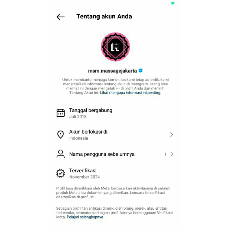 Akun Instagram Centang Biru Verifikasi