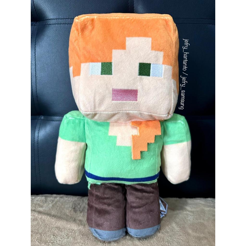 Boneka Minecraft Alex BIG Plush Doll Original Furyu Jepang Kawaii Steve Ender Dragon Creeper Frog