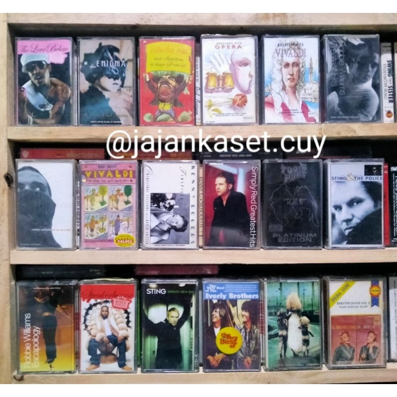 KASET PITA ORIGINAL ROBBIE WILLIAMS SKETER DAVIS STING VIVALDI EVERLY BROTHERS BARANG JADUL BARANG U