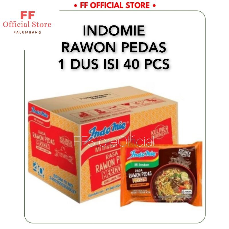

(WAREHOUSE) INDOMIE Rawon Pedas Mie Instant 1 Dus isi 40 Bks