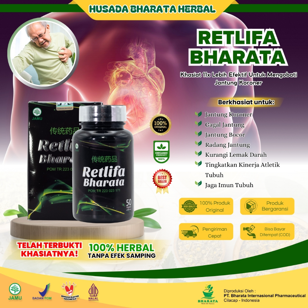 Obat Jantung Super Premium - Retlifa Bharata 100% Original Bharata