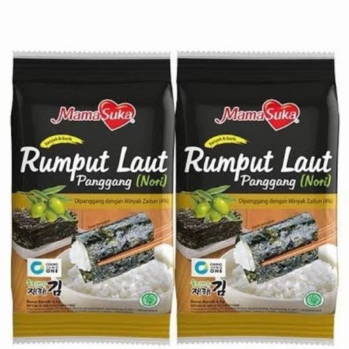 

MAMASUKA RUMPUT LAUT PANGGANG (NORI) PCK 2X4 5G (1 KEMASAN ISI 2PCS)