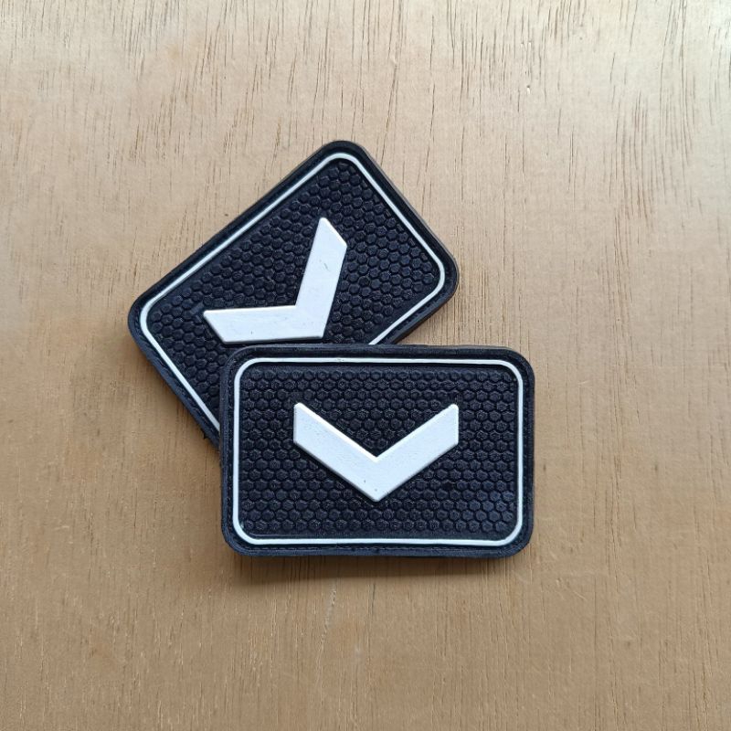 patch rubber logo pangkat bripda tempelan emblem aksesoris
