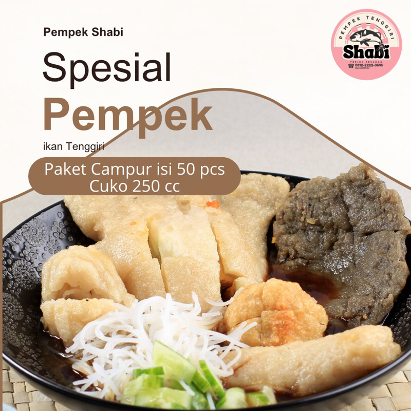 

Pempek Shabi Asli Ikan Tenggiri 50pcs Campur