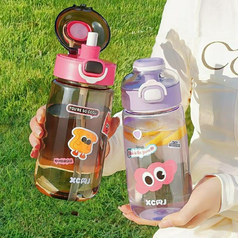 XCRJ Botol Minum Lucu, Cute, Aesthetic Anak2 dan Dewasa 700ml