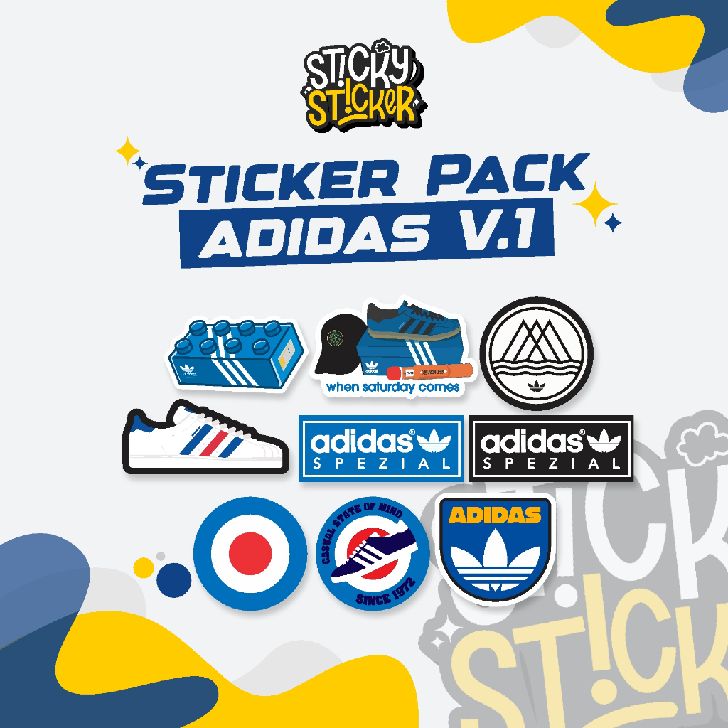 

STICKER PACK SPEZIAL ADIDAS V.1 - STIKER CASUAL, STIKER LAPTOP, AKSESORIS HP, HELM,TUMBLER DLL