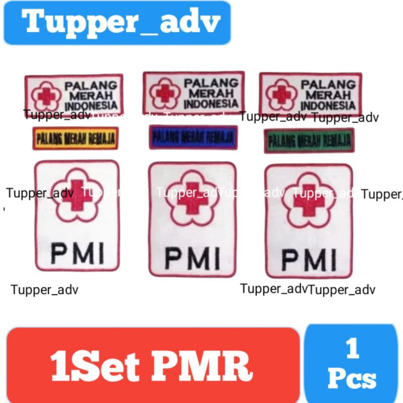 Badge 1Set (3pcs) Logo PMI PMR Bordir Mula Madya Wira / Bet Bedge PMI 1set Bordir