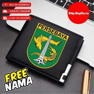 Dompet Wallet Kulit Pria Wanita Unisex Klub Liga 1 Persebaya Surabaya Dompet Anak Free Nama