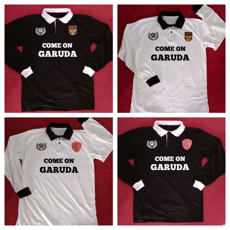 kaos polo lengan panjang timnas Garuda