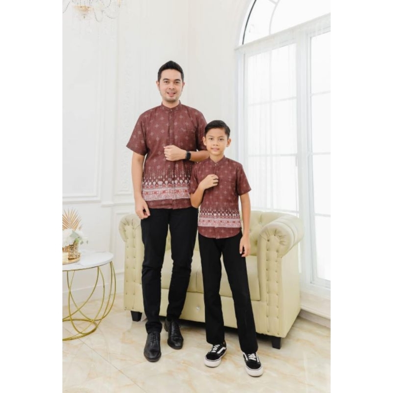 khusus Dad & Boy / Inayah family couple/koko couple/kemeja couple/muslim family_sarimbit papa&anak_s