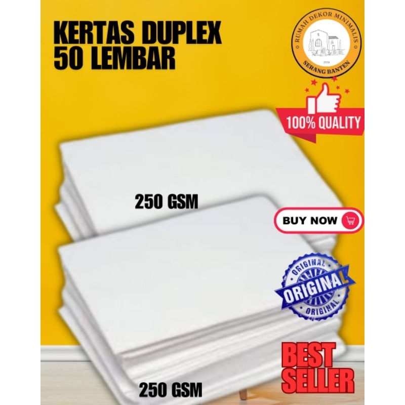 

KERTAS DUPLEX 250 GSM 50 LEMBAR