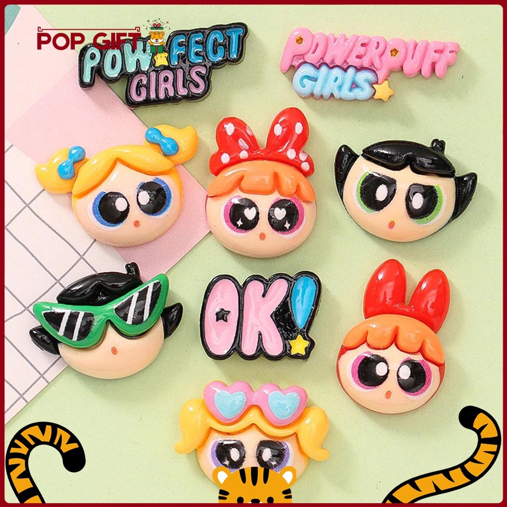 

PG Clay Bros Pin Stiker 3D Aksesoris DIY Gantungan Botol Minum Karakter Powerpuff Girls Dekor 3D-022