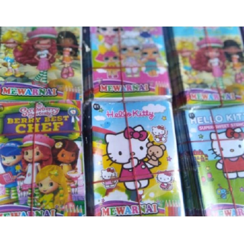 

Buku gambar mewarnai karakter/buku mewarnai anak bergambar lucu