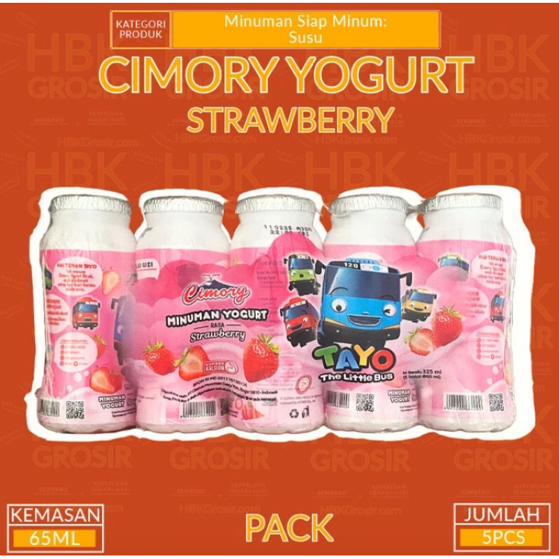 

Cimory Yogurt Rasa Stroberi 65ML - Pack Isi 5Pcs