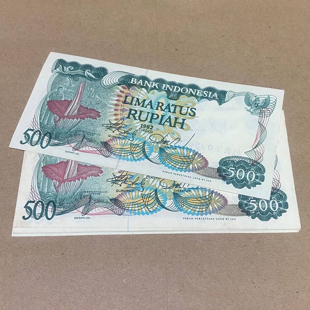 UIG38 500 BUNGA BANGKAI 1982 GRESS UNC