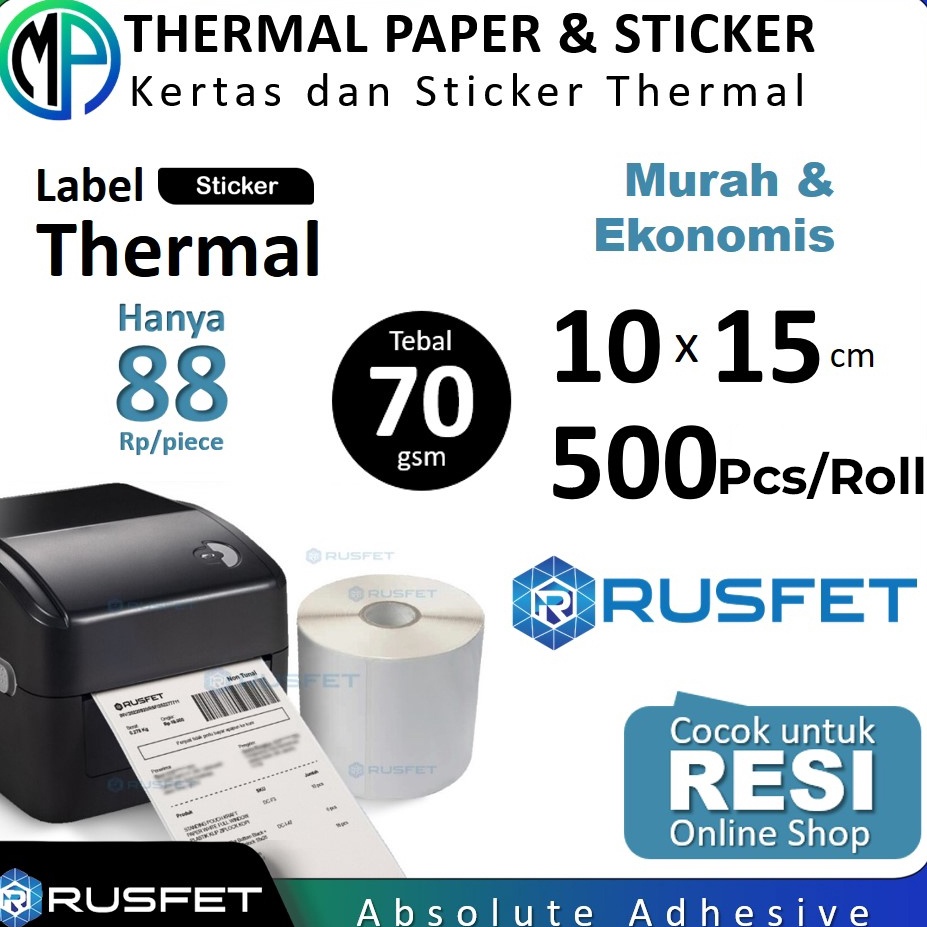 

Super Sale Kertas Stiker Label Termal 1cm x 15cm 5 lembar Paper Thermal Sticker Untuk Printer Bluetooth Struk Kasir POS Mesin EDC Barcode Merek Rusfet Harga satuan J75