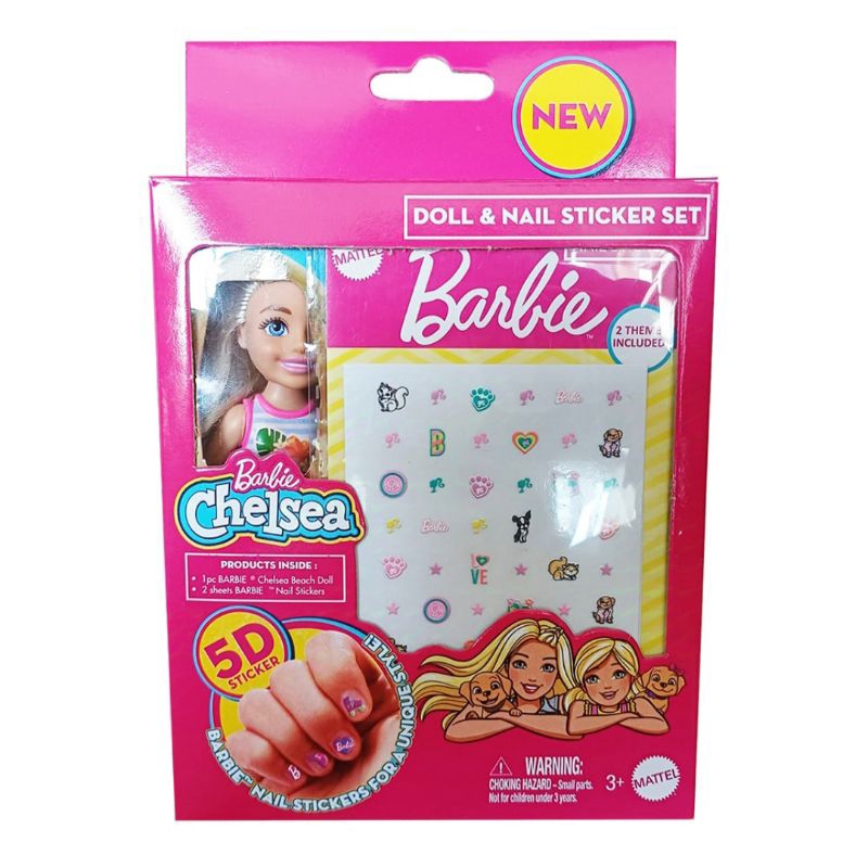 Barbie Chelsea + Set Stiker Kuku Assorted Barbie Mattel