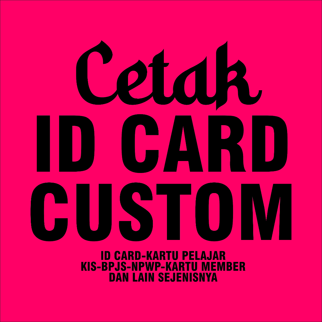 

PVC id card kartu member Sehari Jadi