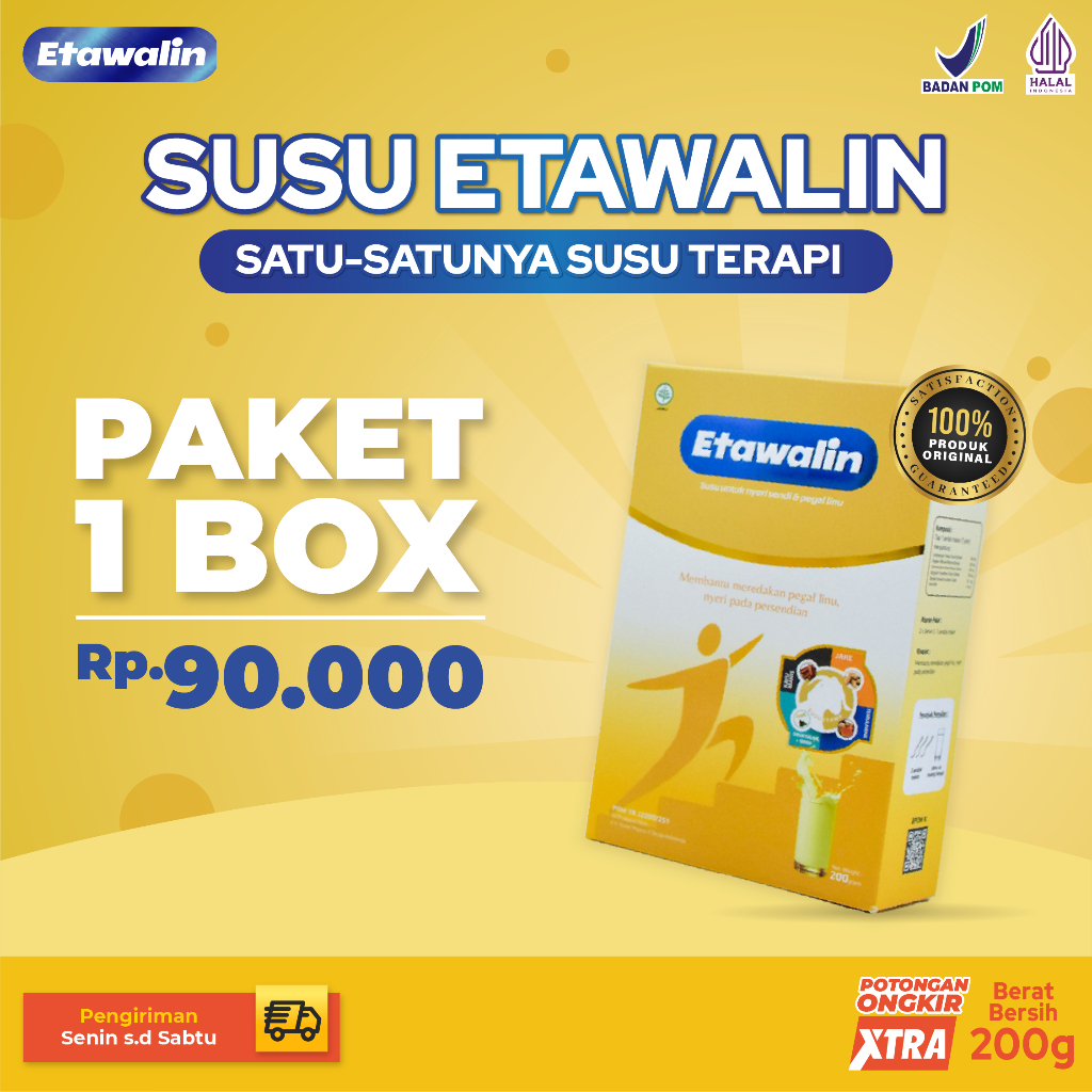 

DISKON AKHIR TAHUN!!! Etawalin Original Susu Kambing Etawa Atasi Masalah Nyeri Sendi Tulang