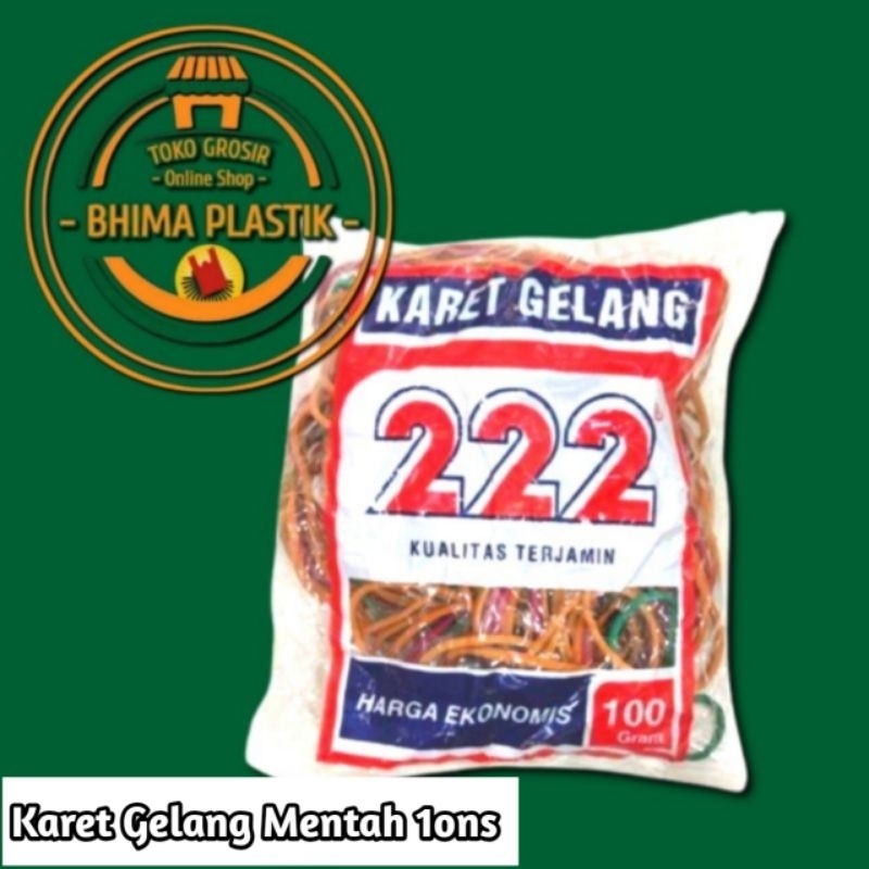 

Karet Gelang Mentah 100gr / 1ons merek 222