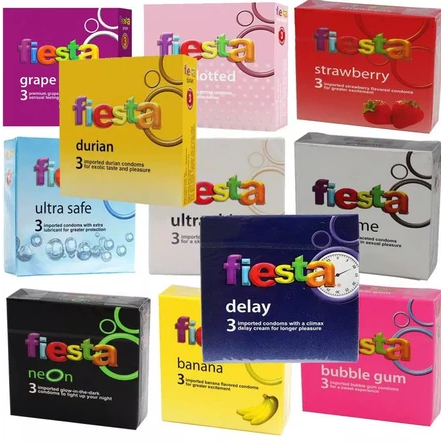 Gigikbunga Fiesta Kondom Isi 3 (Privasi Aman)