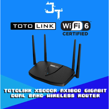 WiFi 6 Gigabit Dual Band Wireless Router Totolink X5000R AX1800