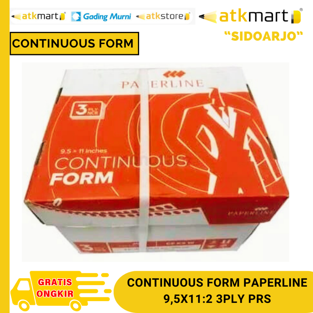 

PAPERLINE KERTAS CONTINUOUS FORM 3 PLY PRS 9.5 x 11 (BAGI 2)