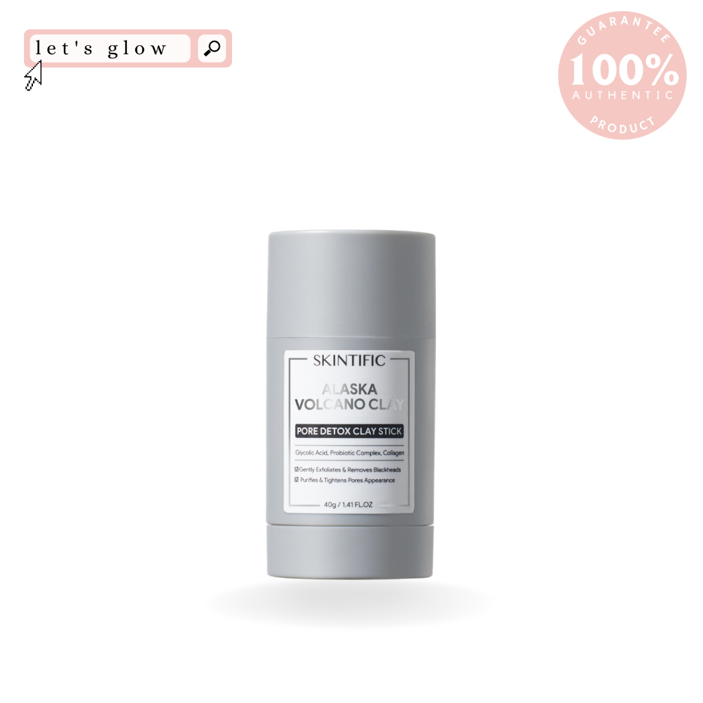 [BUY1GET1GIFT] SKINTIFIC Alaska Volcano Pore Clay Stick 40g | Masker Wajah Komedo Skincare BPO