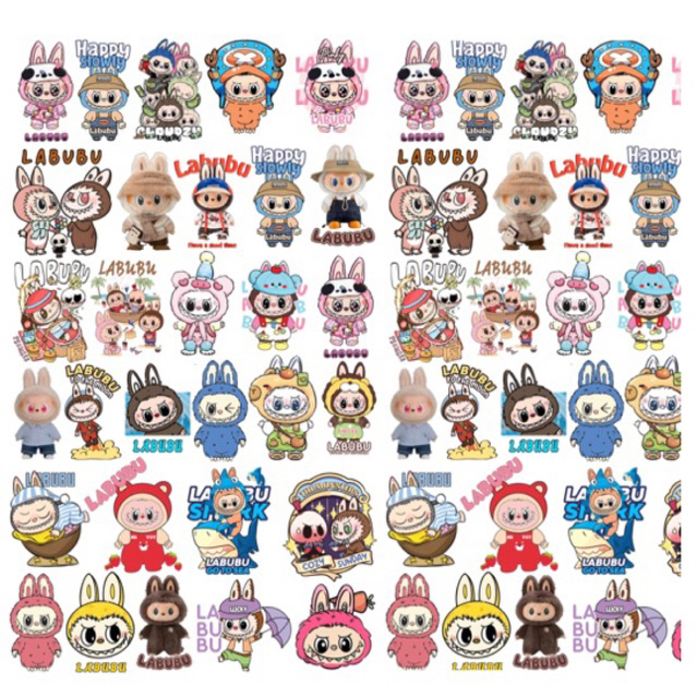 

STIKER SABLON DTF LABUBU setrika nyablon kaos semudah menyetrika