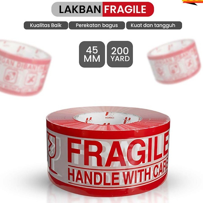 

Lakban Fragile Merah Jangan Banting 45mm x 200 Yard