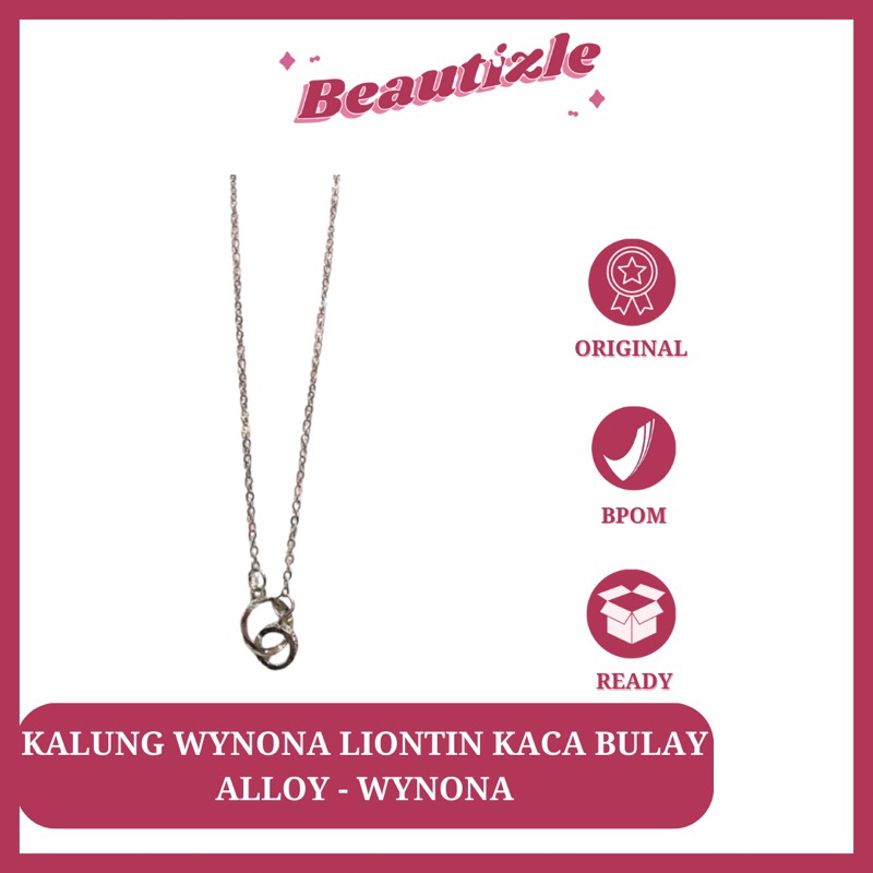 Kalung Wynona Liontin Kaca Bulay Alloy - Wynona