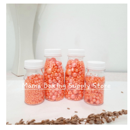 

Edible Sprinkle MIX PEARL ORANGE Mutiara Oren Topping Decor -+100 g