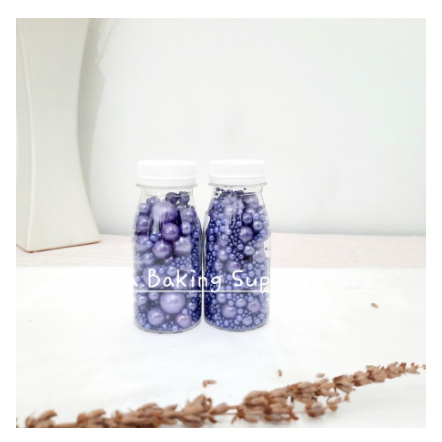 

Edible Sprinkle MIX PEARL PURPLE Mutiara Ungu Topping Decor -+50 g