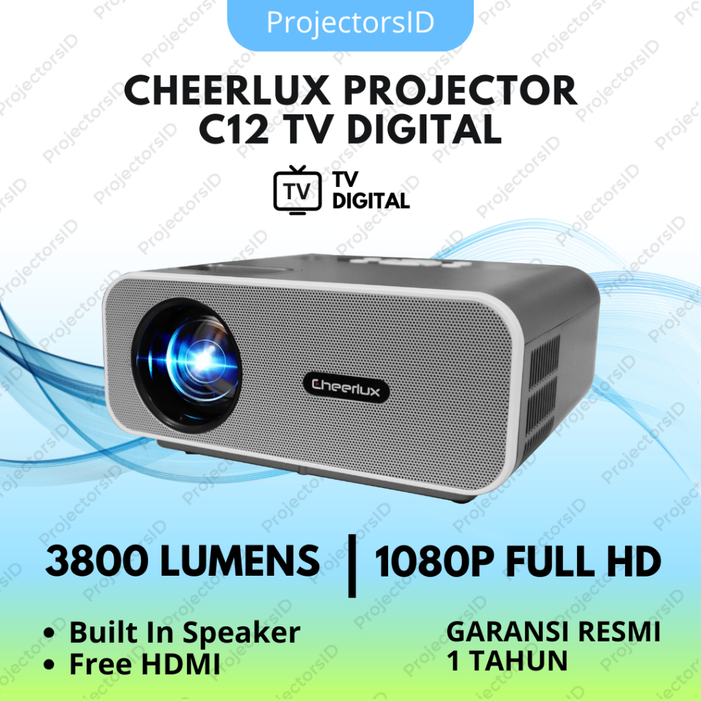 Proyektor Aviewlux C12 TV Digital By Cheerlux 3200 Lumens | Proyektor TV Digital 1080P By Cheerlux