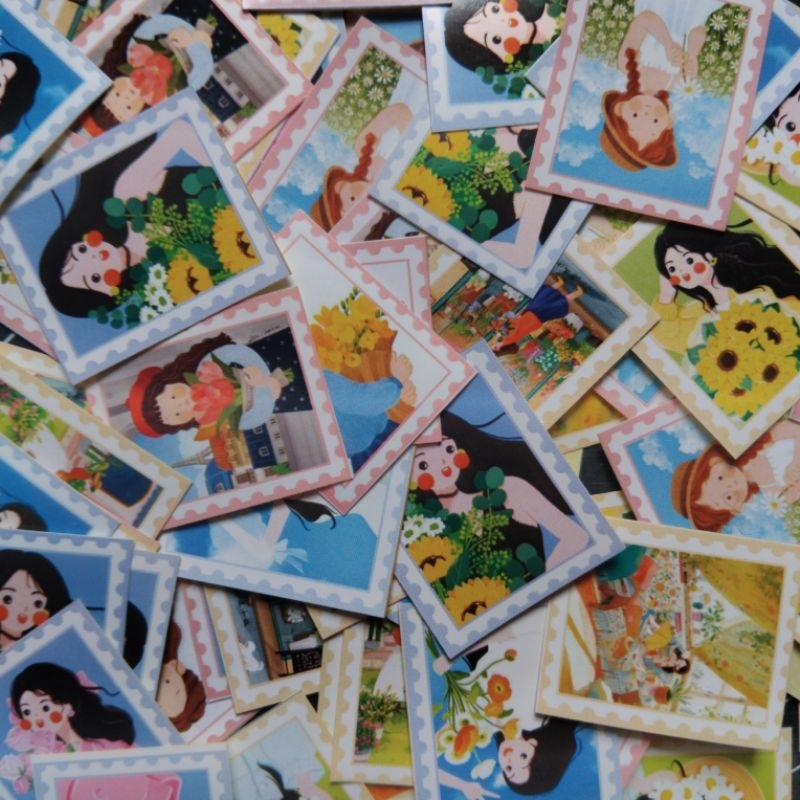 

Stiker Sticker Perangko Deco tema girly