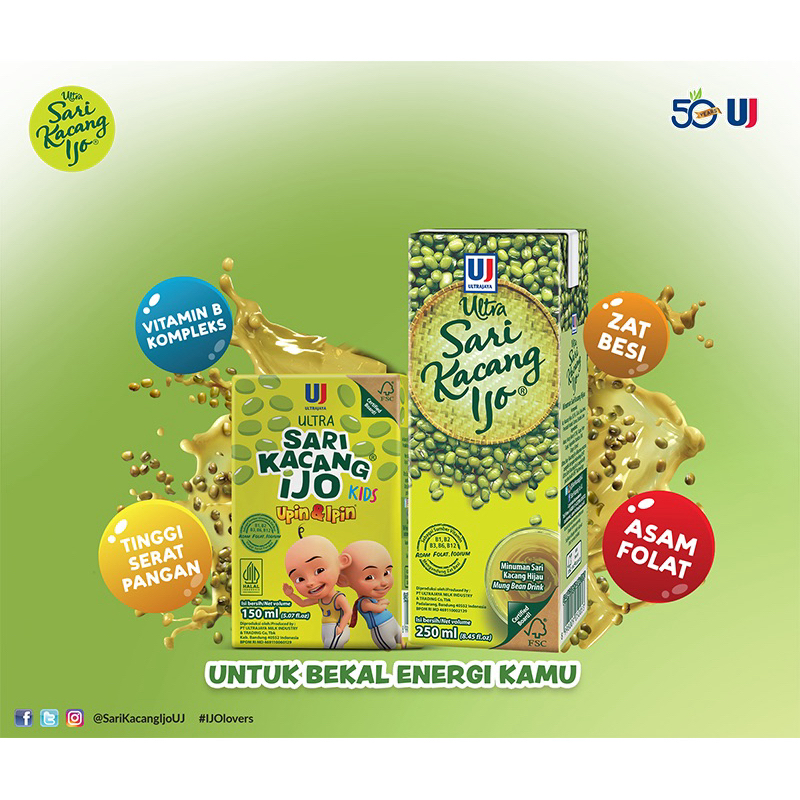 

ULTRA Sari Kacang Hijau 250ml dan 150ml 1dus isi 24pcs