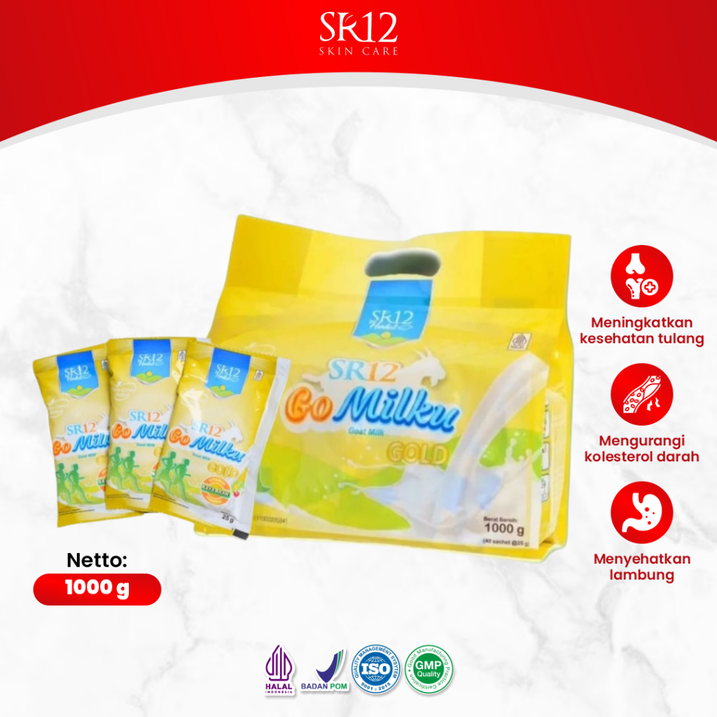 

Susu Kambing Etawa GoMilku Gold SR12 Renceng 40 Sachet Dewasa Lansia Premium Mengatasi Osteoporosis