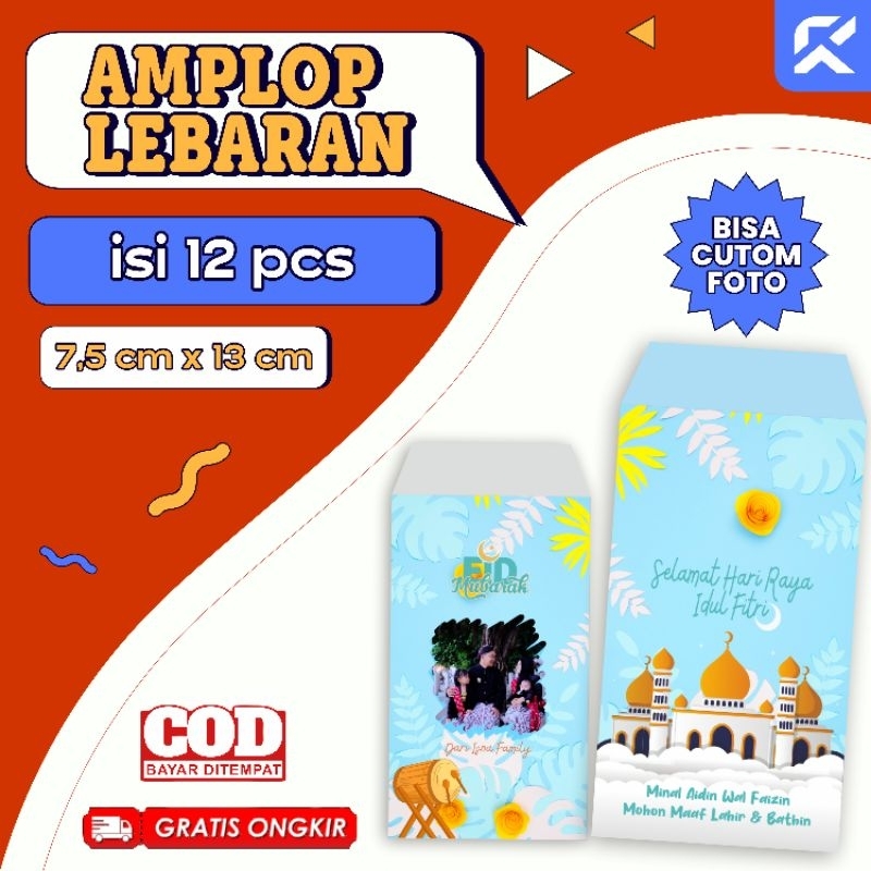 

amplop lebaran aesthetic unik foto sendiri