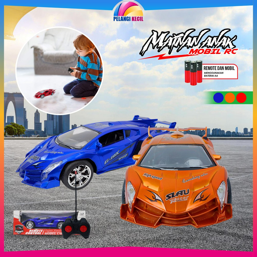 Mainan Mobil Remot Kontrol Anak / Maenan Edukasi Anak / Mainan Mobil Remot Sport Car Anak Pelangi Ke